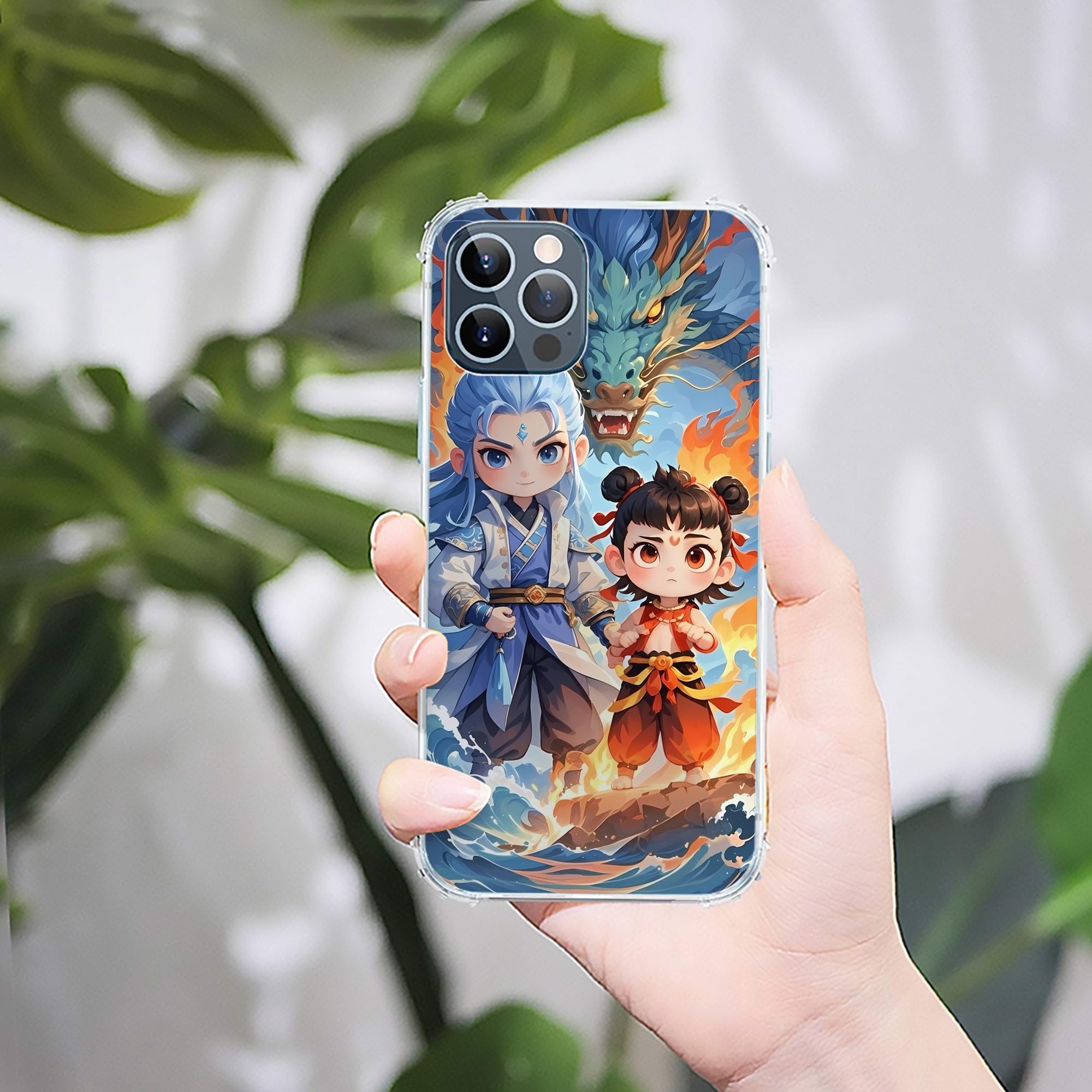 （画像用） Ne Zha 2 ナタ 魔童の大暴れ 【iPhone 12シリーズ対応】透明スマホケース（クリアソフトケース）